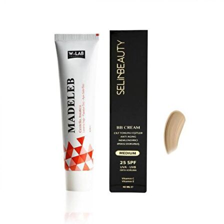 W Lab Madeleb Krem 40 ML + Selin Beauty BB Cream Medium 40 ML