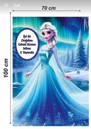ELSA Temalı Kişiye Özel Isimli 70x100 cm Ölçüsünde Branda Afiş
