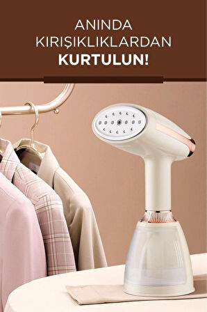 KY-003 Beyaz Buharlı Kırışık Giderici 1500w Taşınabilir Seyahat boy dikey ütü