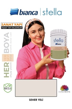 Stella Su Bazlı Saf Akrilik Boya Kırık Beyaz