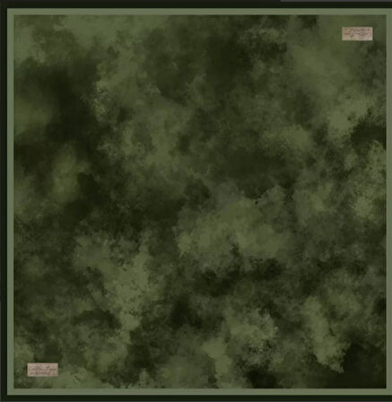 La Boutique Tivil Saf İpek Eşarp 234706 - 49119 Koyu Yeşil Karışık Desen