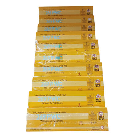 269 PWC PVC KAPILAR İÇİN BANYO VE WC KİLİDİ 35 MM 10 ADET