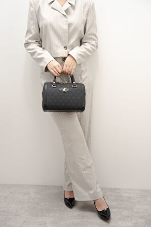 Silver Polo  Kadın Omuz Çantası 1091-45895 SILVER POLO Kadın ÇANTASI M178 SİYAH-MAT SİYAH