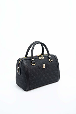 Silver Polo  Kadın Omuz Çantası 1091-45895 SILVER POLO Kadın ÇANTASI M178 SİYAH-MAT SİYAH