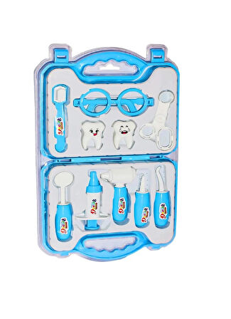 Çantalı Oyuncak Doktor Dişçi Seti - Mavi
