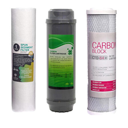 Su Arıtma Cihazı Yedek Filtre Seti