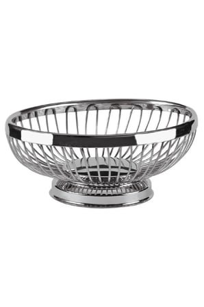 Paslanmaz Oval Ekmek Ve Meyve Sepeti 20*15cm