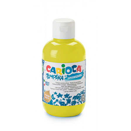 Carioca Tempera Suluboya Süper Yıkanabilir Parmak Boya Sarı 250 ML