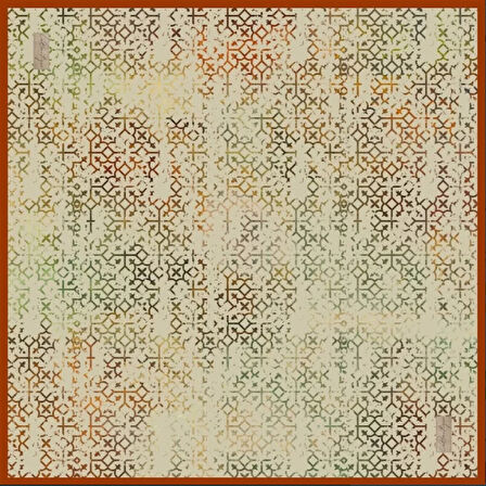 La Boutique Tivil Saf İpek Eşarp 222901 - 49103 Vizon Karışık Desen