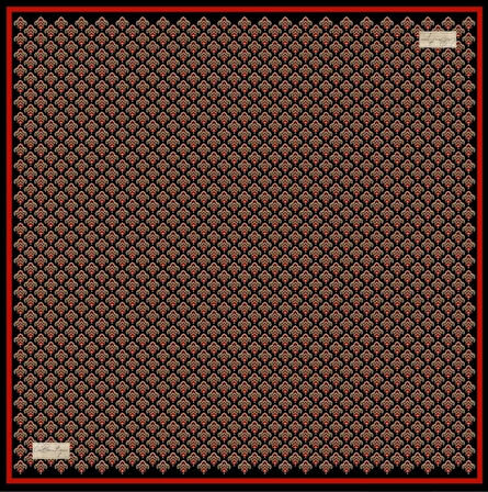 La Boutique Tivil Saf İpek Eşarp 223606 - 49106 Siyah Karışık Desen