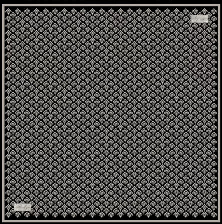 La Boutique Tivil Saf İpek Eşarp 223607 - 49108 Siyah Karışık Desen