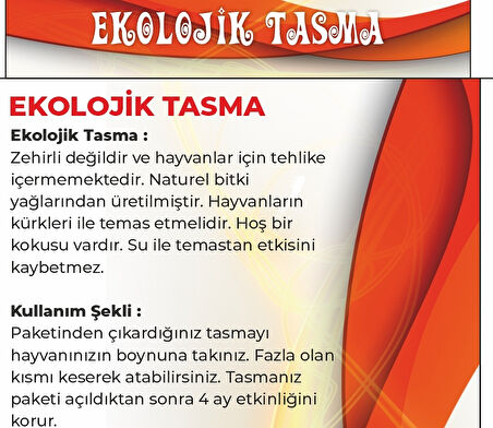 Ekolojik Tasma - Pire Tasması - 40 Cm