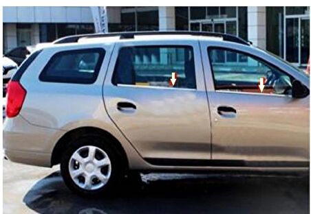 Dacia Logan MCV Krom Cam Çıtası 4 Parça P.Çelik 2014 ve Üzeri