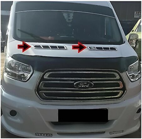 Ford Transit Krom Ön Kaput Havalandırma Izgarası 2 Parça P.Çelik 2014 > 2018