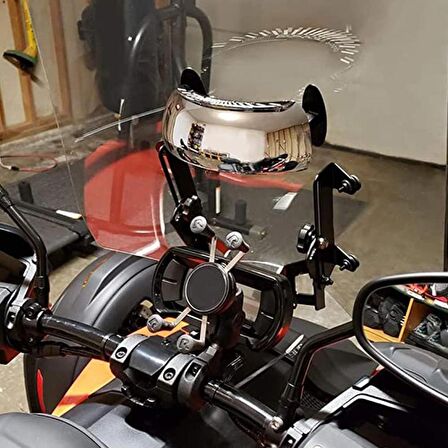 Motosiklet 180 Derece Geniş Açılı Dışbükey Görüş Aynası,Ön Cam Dikiz Aynası -Arasmoto