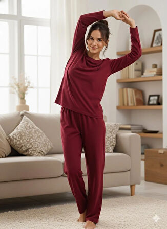 KADIN UZUN KOL PİJAMA TAKIM