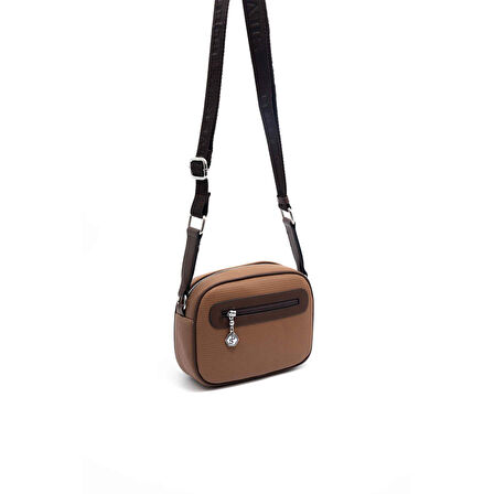 Silver Polo  Kadın Çapraz Çanta 1111-45910 SILVER POLO ÇAPRAZ BAYAN ÇANTASI M86 KARAMEL-MAT KAHVE