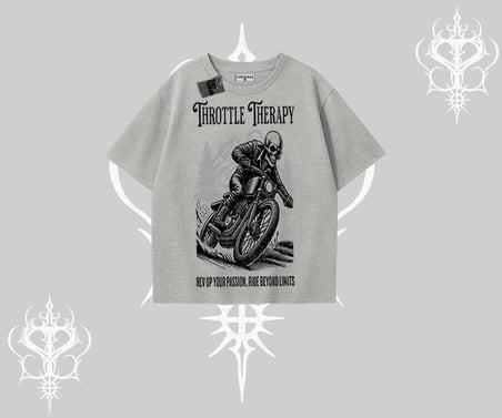Oversize Tshirt Throttle Therapy No Brakes Just Freedom
