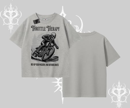Oversize Tshirt Throttle Therapy No Brakes Just Freedom