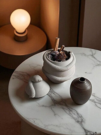 2'li Yılan Desenli Pinterest Mumluk, Bohem Tütsülük (İçi Boş)