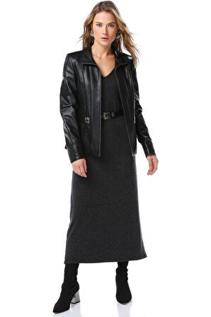 DERİCLUB YB2129 Gerçek Deri Kadın Ceket