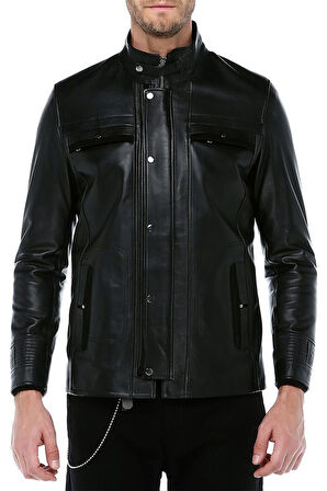 DERİCLUB E1081 Gerçek Deri Erkek Mont