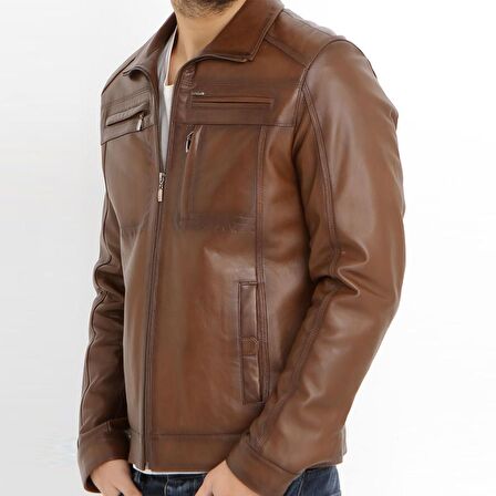 DERİCLUB PC1349  Gerçek Deri  Erkek Mont