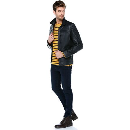 DERİCLUB PC1349  Gerçek Deri  Erkek Mont