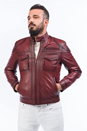 DERİCLUB E946  Gerçek Deri  Erkek Mont