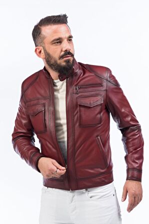 DERİCLUB E946  Gerçek Deri  Erkek Mont