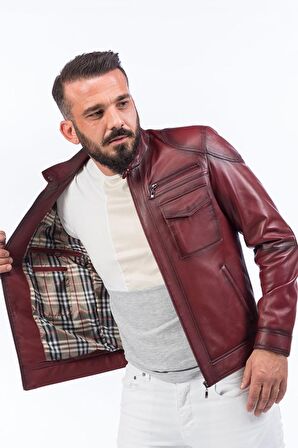 DERİCLUB E946  Gerçek Deri  Erkek Mont