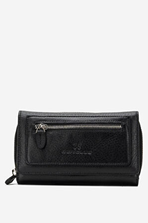 DERİCLUB 2715 Hakiki Deri Kadın Cüzdan SİYAH