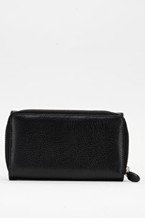 DERİCLUB 2715 Hakiki Deri Kadın Cüzdan SİYAH
