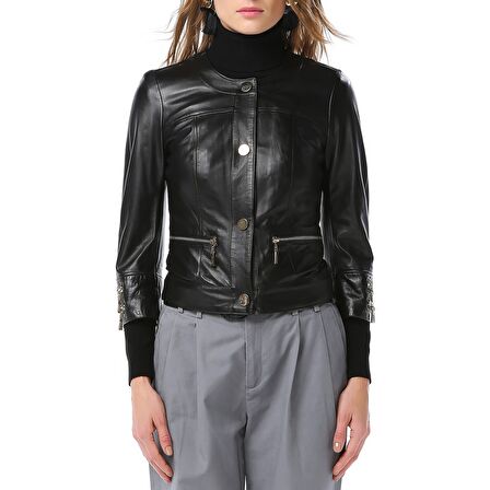 DERİCLUB YB2105 Gerçek Deri Kadın Ceket