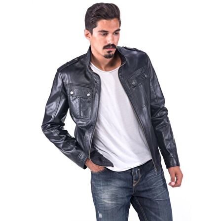 DERİCLUB E892 Gerçek Deri Erkek Mont