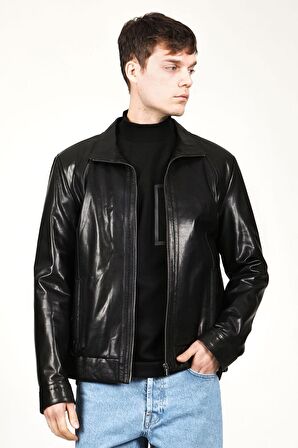 DERİCLUB E-1093 VEJETAL Gerçek Deri Erkek Mont