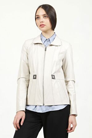 DERİCLUB YB2129 Gerçek Deri Kadın Ceket