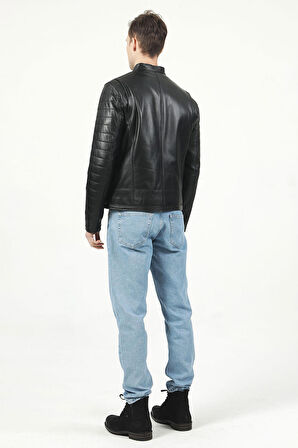 DERİCLUB BRG Model Gerçek Deri Erkek Mont