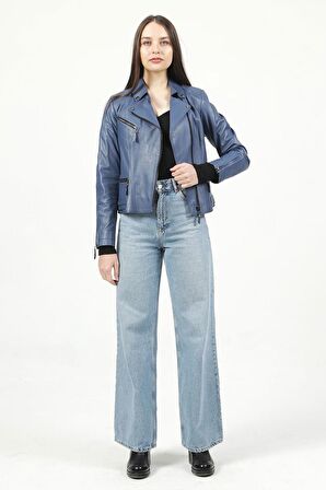 DERİCLUB YB2039 Gerçek Deri Kadın Mont