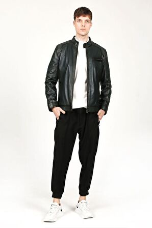 DERİCLUB E178 Gerçek Deri Erkek Mont