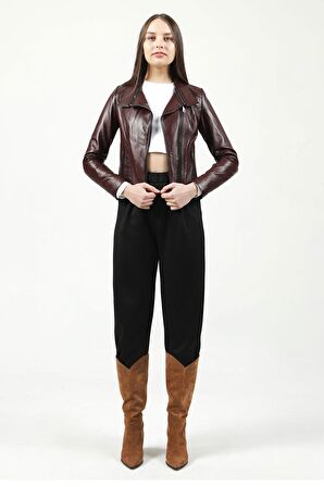 DERİCLUB YB2120 Gerçek Deri Kadın Mont