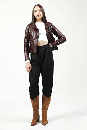 DERİCLUB YB2120 Gerçek Deri Kadın Mont