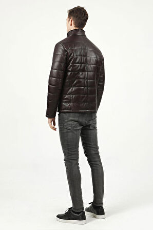 DERİCLUB E924 ŞİŞME Gerçek Deri Erkek Mont