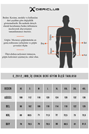 DERİCLUB E2012 JUMBO Kürk İçlikli Gerçek Deri Erkek Kaban