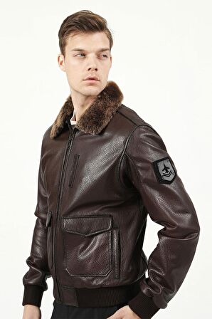 DERİCLUB PİLOT JUMBO Gerçek Deri Erkek Kaban