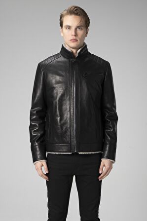 DERİCLUB SDX2027 JUMBO Gerçek Deri İçi Kürklü Erkek Kaban