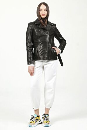 DERİCLUB SANTA65 JUMBO Model Gerçek Deri Kadın Mont