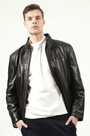 DERİCLUB BOSS  Hakiki  Deri Erkek Mont