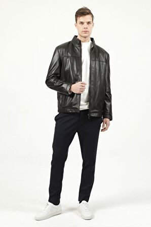 DERİCLUB BOSS  Hakiki  Deri Erkek Mont