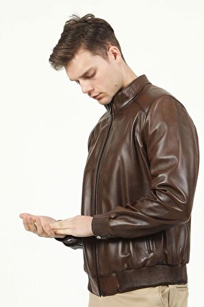 DERİCLUB E1015A Gerçek Deri  Erkek Mont